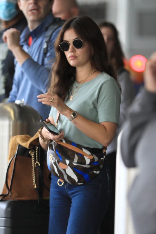 LUCY HALE at LAX Airport in Los Angeles 05/24/2022