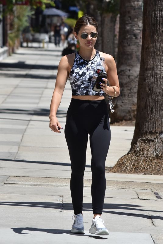 LUCY HALE Leaves a Gym in Studio City 05/09/2022
