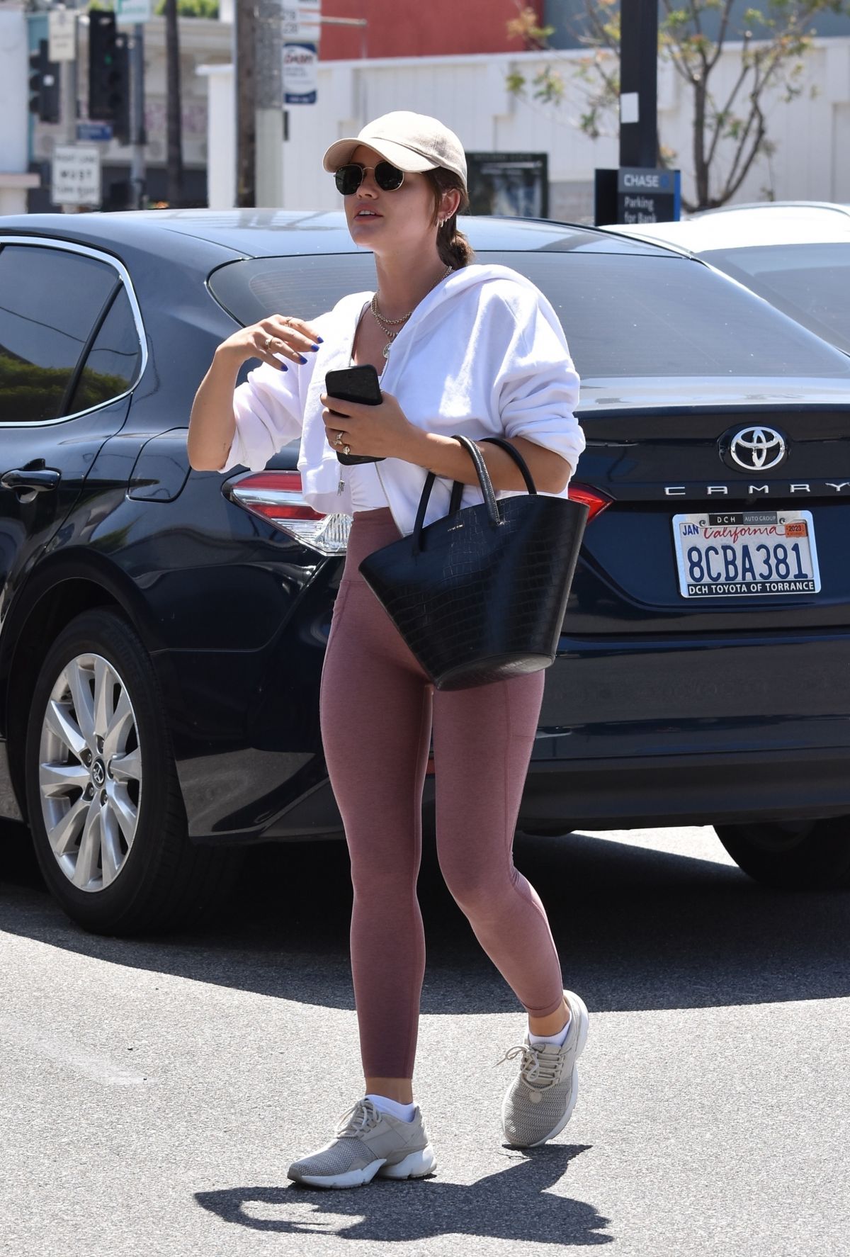 LUCY HALE Out for Lunch Date with Her Friends in Los Feliz 05/05/2022 ...