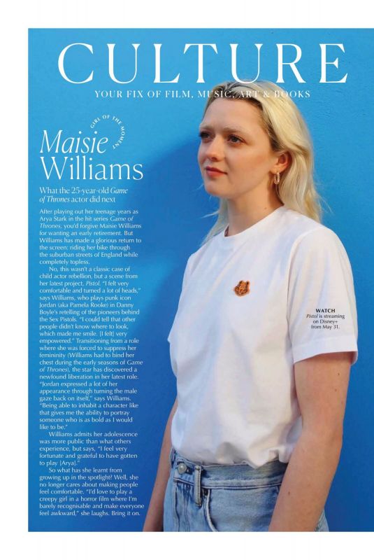 MAISIE WILLIAMS in Marie Claire Magazine, Australia June 2022
