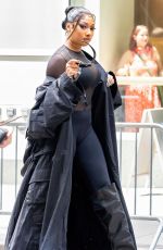MEGAN THEE STALLION Arrives at Balenciaga Spring 23 Show in New York 05/22/2022