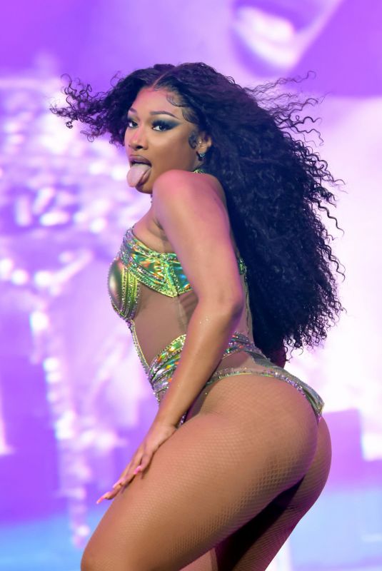 MEGAN THEE STALLION Performs at Coachella in Indio 04/23/2022