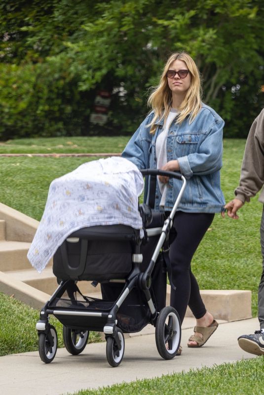 MIA GOTH and Shia Labeouf Out with Her Baby in Pasadena 05/08/2022