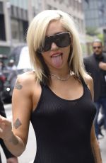 MILEY CYRUS Arrives at NBC/Universal Upfronts in New York 05/16/2022