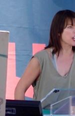 MILLA JOVOVICH Speaks at Bans off Our Bodies Women