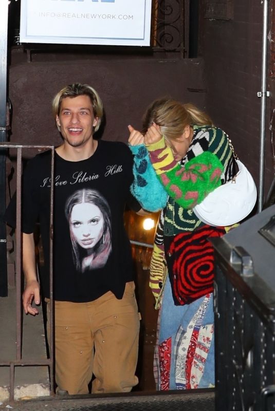 MILLIE BOBBY BROWN and Jake Bongiovi at Don Angie Restaurant in New York 05/13/2022