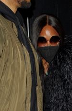NAOMI CAMPBELL Leaves Chiltern Firehouse in London 05/07/2022
