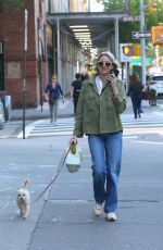 NAOMI WATTS Out with Her Dog in New York 05/12/2022