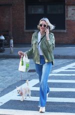NAOMI WATTS Out with Her Dog in New York 05/12/2022
