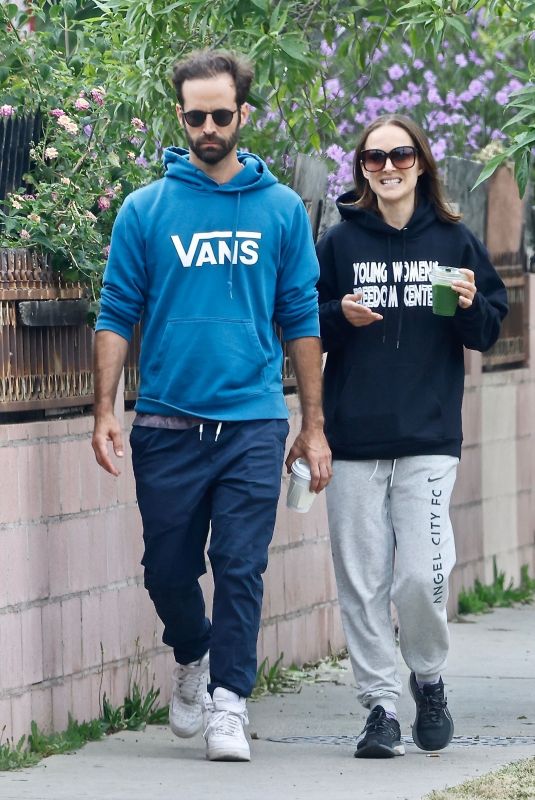 NATALIE PORTMAN and Benjamin Millepied Out in Los Feliz 05/18/2022