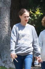 NATALIE PORTMAN Out for Morning Walk with Her Family in Los Feliz 05/22/2022