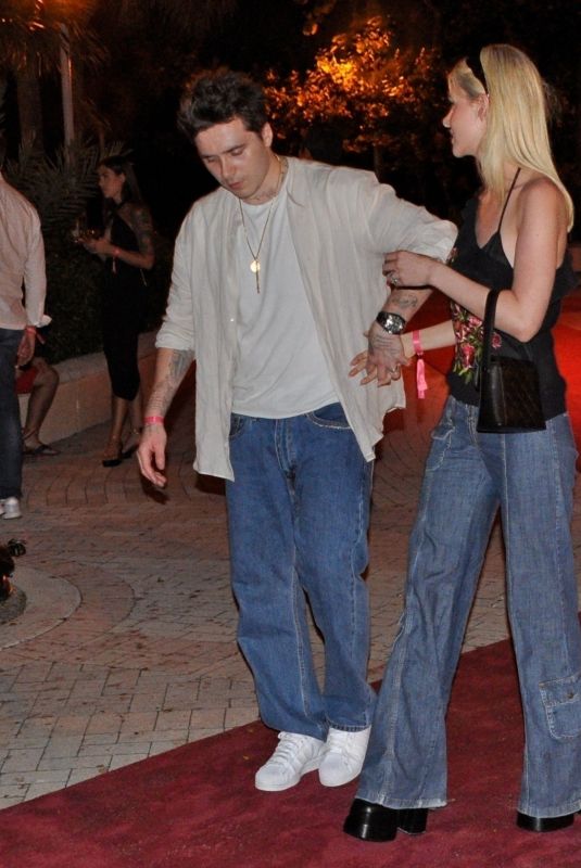 NICOLA PELTZ and Brooklyn Beckham Leaves a Party After Miami Grand Prix 05/08/2022