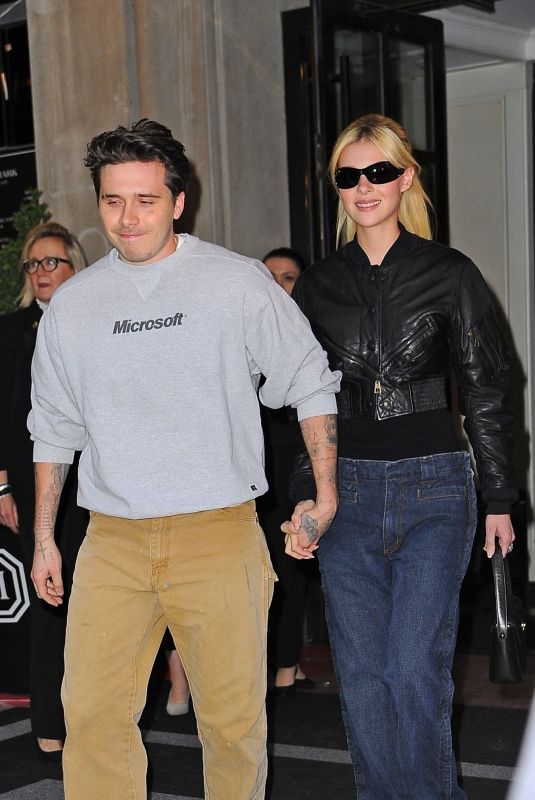 NICOLA PELTZ and Brooklyn Beckham Leaves Mark Hotel in New York 05/01/2022