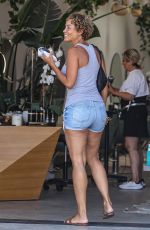 NICOLE MURPHY in a Denim Shorts Heading to a Spa in Beverly Hills 05/17/2022