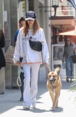 OLIVIA AJDE GIANNULLI Out with Her Dog in Beverly Hills 05/27/2022