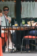 OLIVIA PALERMO Out for Lunch with a Friend at Sant Ambroeus in New York 05/14/2022