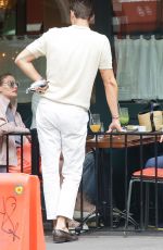 OLIVIA PALERMO Out for Lunch with a Friend at Sant Ambroeus in New York 05/14/2022