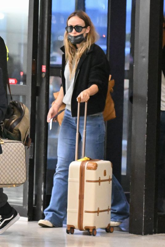 OLIVIA WILDE at Newark Airport 05/21/2022