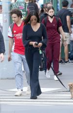 PADMA LAKSHMI Out with Her Dog in New York 05/17/2022