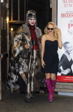 PAMELA ANDERSON Leaves Broadway in New York 05/13/2022