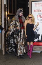 PAMELA ANDERSON Leaves Broadway in New York 05/13/2022