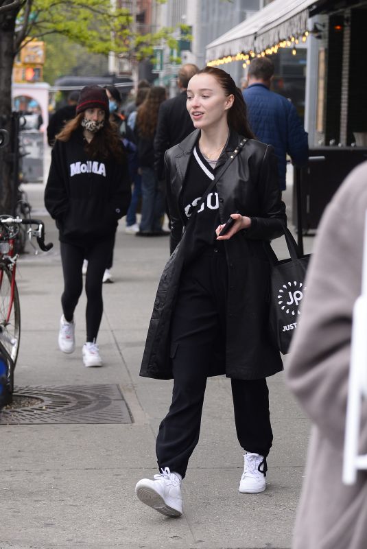 PHOEBE DYNEVOR Leaves Bowery Hotel in New York 05/04/2022