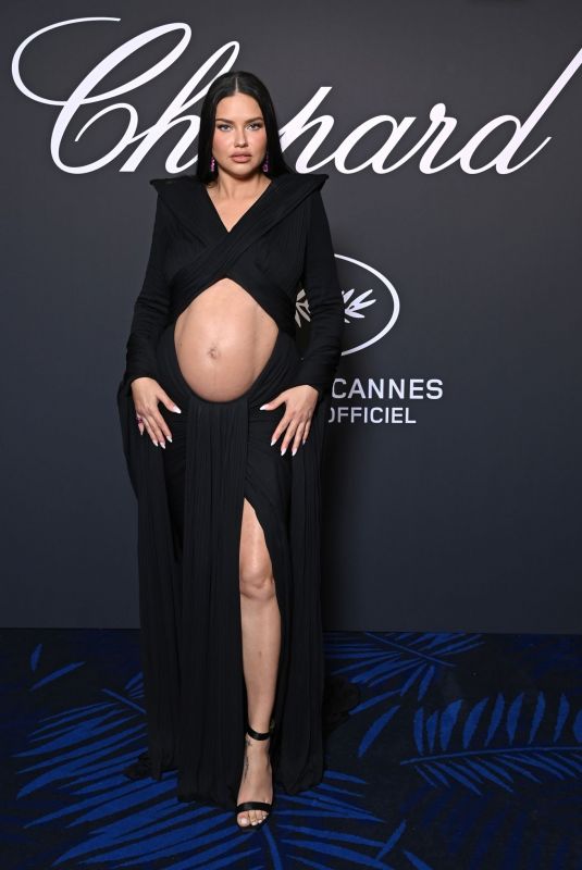 Pregnant ADRIANA LIMA at Chopard’s Gentleman’s Evening Event in Cannes 05/18/2022