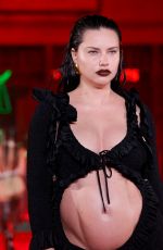 Pregnant ADRIANA LIMA Walks Runway at Alexander Wang Fortune City Fashion Show in Los Angeles 04/19/2022