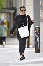 Pregnant LEA MICHELE Leaves a Salon in New York 05/12/2022