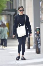 Pregnant LEA MICHELE Leaves a Salon in New York 05/12/2022