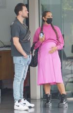 Pregnant LEONA LEWIS and Dennis JauchLeaves Birthing Class in West Hollywood 05/19/2022