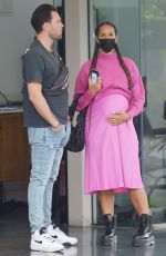 Pregnant LEONA LEWIS and Dennis JauchLeaves Birthing Class in West Hollywood 05/19/2022