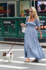 Pregnant NICKY HILTON Out with Her Dog in New York 05/05/2022