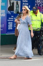 Pregnant NICKY HILTON Out with Her Dog in New York 05/05/2022
