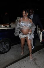 Pregnant RIHANNA Out for Dinner at Giorgio Baldi in Santa Monica 05/08/2022