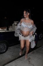 Pregnant RIHANNA Out for Dinner at Giorgio Baldi in Santa Monica 05/08/2022