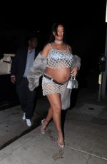 Pregnant RIHANNA Out for Dinner at Giorgio Baldi in Santa Monica 05/08/2022