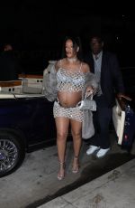 Pregnant RIHANNA Out for Dinner at Giorgio Baldi in Santa Monica 05/08/2022