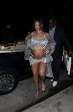 Pregnant RIHANNA Out for Dinner at Giorgio Baldi in Santa Monica 05/08/2022