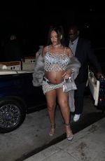Pregnant RIHANNA Out for Dinner at Giorgio Baldi in Santa Monica 05/08/2022