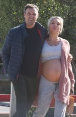 Pregnant SHARNA BURGESS and Brian Austin Green Out in Malibu 05/16/2022