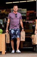 Pregnant SHARNA BURGESS and Brian Austin Green Shopping at Erewhon in Calabasas 04/28/2022