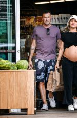 Pregnant SHARNA BURGESS and Brian Austin Green Shopping at Erewhon in Calabasas 04/28/2022