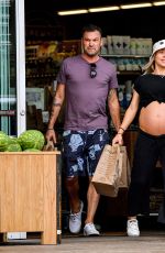 Pregnant SHARNA BURGESS and Brian Austin Green Shopping at Erewhon in Calabasas 04/28/2022