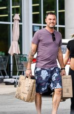 Pregnant SHARNA BURGESS and Brian Austin Green Shopping at Erewhon in Calabasas 04/28/2022