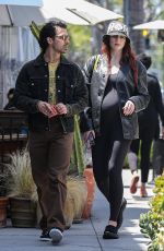 Pregnant SOPHIE TURNER and Joe Jonas at Wally