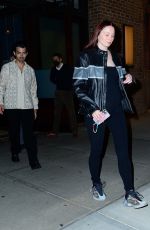 Pregnant SOPHIE TURNER and Joe Jonas Leaves Their Hotel in New York 05/01/2022