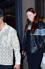 Pregnant SOPHIE TURNER and Joe Jonas Out for Dinner at Emilio