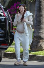 Pregnant SOPHIE TURNER Leaves W Hotel in Hollywood 05/18/2022