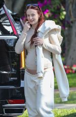 Pregnant SOPHIE TURNER Leaves W Hotel in Hollywood 05/18/2022
